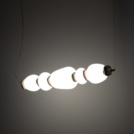 Podłużna lampa wisząca z ceramiki i szkła w stylu Art Deco 3000K CERAMIC LED Nowodvorski 11699