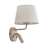 Kinkiet z abażurem z dodatkową lampką do czytania 1XE27 + 1XG9 MAJA SABIA Tk Lighting 11596