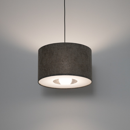 Lampa wisząca abażur z tkaniny 40cm w kolorze jedwabistego grafitu 1xE27 LAGO S Nowodvorski 11673