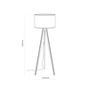 Lampa podłogowa na drewnianym trójnogu z abażurem VIGA SHADE SOSNA 1xE27 Tk Lighting 16232
