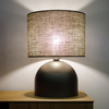 Lampka nocna brązowa abażur z lnu 1xE27 TAMI NEW BROWN Tk Lighting 16195