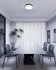 Okrągły czarny plafon 23cm do łazienki IP65 LED wybór barwy światła Rilta Italux PLF-73527-S-BK