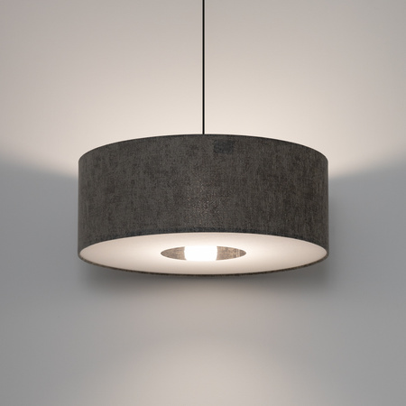 Lampa wisząca o średnicy 50cm z abażurem w kolorze jedwabistego grafitu 1xE27 LAGO M Nowodvorski 11674
