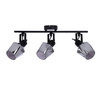 Randi lampa sufitowa listwa czarny matowy 3x15w e14 klosz dymiony Candellux 93-13378