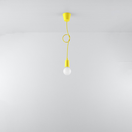 Lampa wisząca DIEGO 1 żółta Sollux SL.0578
