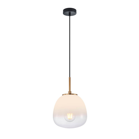 Lampa wisząca pojedyńcza szklany klosz biało-przeźroczysty 1xE27 Antita Italux PND-3650-1S-BRO-CW