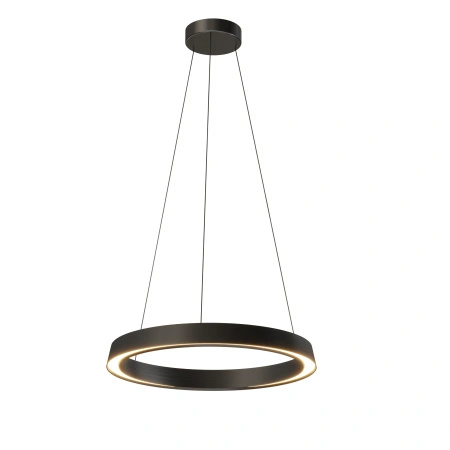 Lampa wisząca solidny czarny okrąg o średnicy 50cm Garta LED 3000K PL0149-BK Yaskr