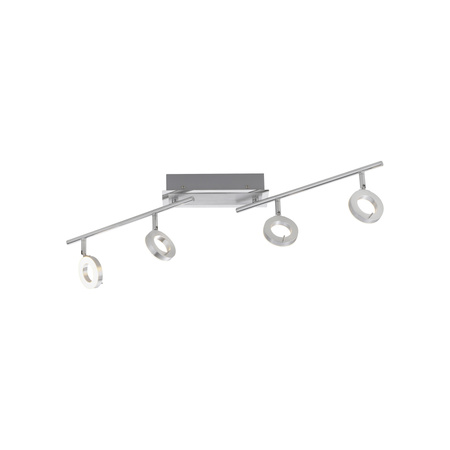 Poczwórna lampa listwa sufitowa do łazienki w kolorze aluminium IP44 SILEDA Paul Neuhaus 6786-96