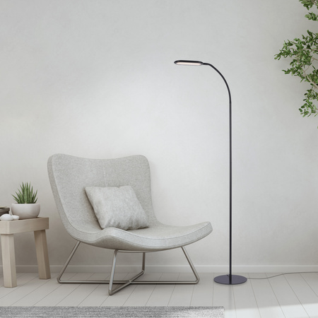Czarna lampa podłogowa ze zmienną barwą światła KELLY LED Just Light 14406-18
