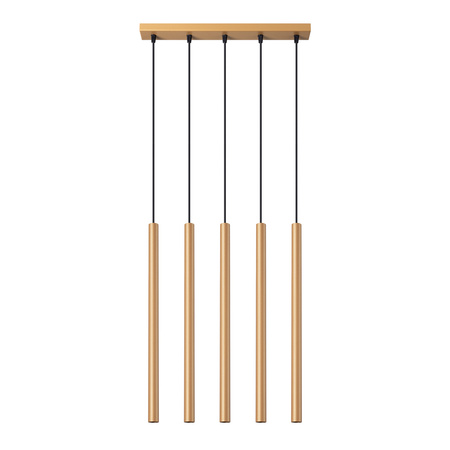 Lampa wisząca tuby złote PASTELO 5L Sollux SL.1173