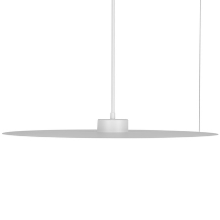 Płaska metalowa duża lampa wisząca PIATTO Biała z regulacją kąta zawieszenia 1xGX53 fi 550mm Milagro MLP2916
