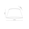 Lampa sufitowa plafon w kształcie stożka 38cm FORMO WHITE 2xE27 Tk Lighting 11204