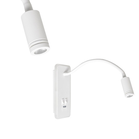 Kinkiet BASE WHITE port USB Milagro ML6349