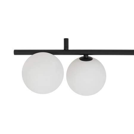 Czarna sześciopunktowa listwa sufitowa szklane kule IMELO BLACK 6XG9 Tk Lighting 11479