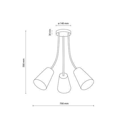 Lampa sufitowa WIRE COLOUR 3 TK Lighting 2106