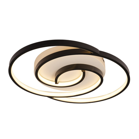 Lampa sufitowa czarna spirala NEXUS 30W LED CCT Milagro ML2936