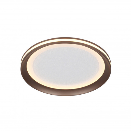 Brązowy plafon o średnicy 30cm wybór barwy światła LED Artizo Italux PLF-02326-S-CFF