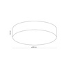 Lampa sufitowa, plafon RONDO BLACK 60cm TK Lighting 1587