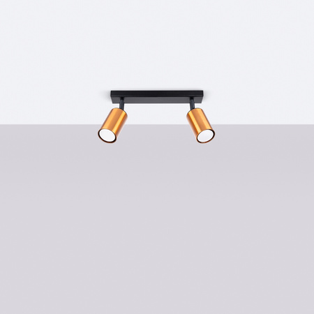 Plafon WINX 2 czarny/miedź Sollux SL.1375