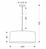 Beżowa lampa wisząca walec 40cm tkaninowy klosz SHANTI 1xE27 Candellux Studio 31-38685
