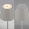 Lampa podłogowa jasnoszara bezprzewodowa ładowana USB również na zewnątrz EURIA LED 3000K IP54 Just Light 19252-40