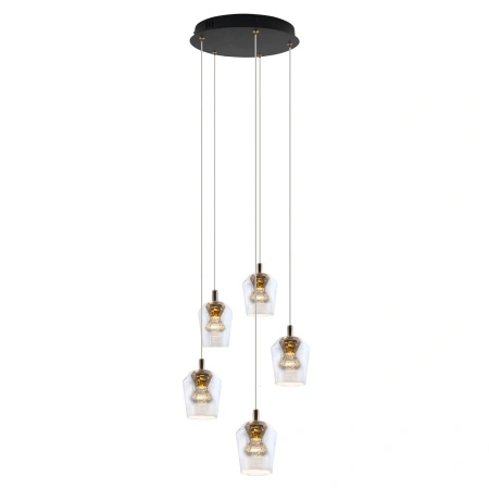 Lampa wisząca pięć zwisów Tasa Round 5xLED 3000K PL0144-5 Yaskr