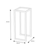 Czarny minimalistyczny kwietnik KS-07 KWIETNIK ECO M z serii KAJA HOME