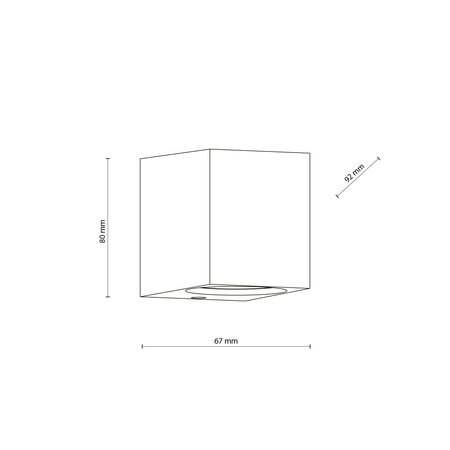 Kinkiet zewnętrzny jednokierunkowy AXIS GRAY 1xGU10 Tk Lighting 10969