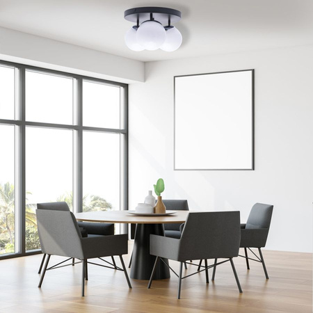Lampa sufitowa SFERA BLACK/CHROME 3xE14 Milagro MLP8874
