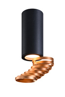 TUBA LAMPA SUFITOWA 1X15W GU10 6/20 ZŁOTY+CZARNY Candellux 2277110