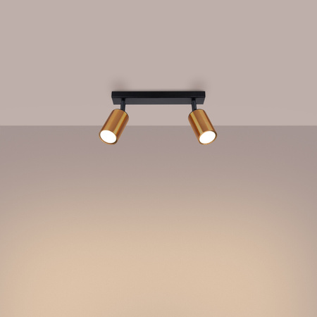 Plafon WINX 2 czarny/miedź Sollux SL.1375