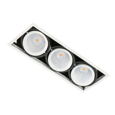 Oprawa podtynkowa Vertico Triple 4000K potrójna regulowana LED Italux GL7108-3/3X18W 4000K WH+BL