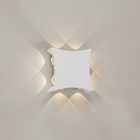 Pensa nowoczesny zewnętrzny kinkiet elewacyjny biały IP54 LED Italux PL-562-8