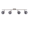RODIA LAMPA SUFITOWA LISTWA SATYNOWY 4X40W G9 KLOSZ GRAFITOWY Candellux 94-20994