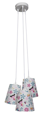 Potrójna lampa wisząca do pokoju dziewczynki GIRL 3X40W E27 Candellux 33-62949