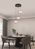 Lampa wisząca trójka okrągła LED Luberon czarny chrom Aviano Lighting 5051-305