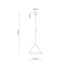 Stożek wiszący w kolorze pistacjowym 21cm CONO S PISTACIO 1xE27 Tk Lighting 11417