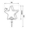 Gwiazda Ogrodowa Star 30cm 1xE27 IP44 Biały Milagro Eko-Light EKO0266
