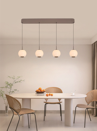 Lampa wisząca czwórka prosta LED Luberon kaszmirowa Aviano Lighting 7051-413