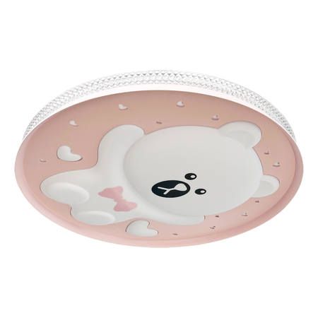 Lampa sufitowa plafon do pokoju dziecięcego BEAR PINK 34W LED Milagro ML0247