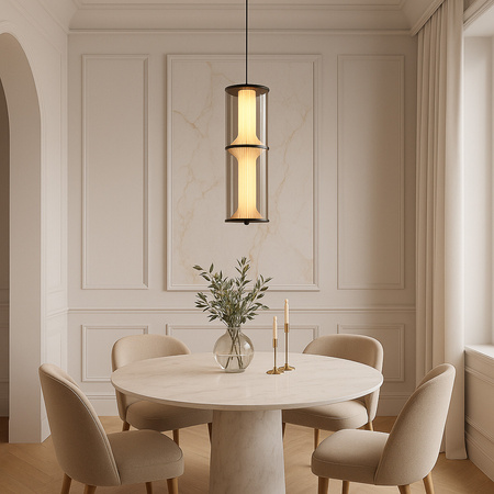 Lampa wisząca szklana tuba Aeris 2 transparentna LED CCT Light Prestige LP-2137/2P TR
