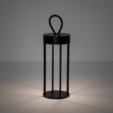 Przenośna czarna lampka stołowa na zewnętrz USB 2700K NALA LED Nowodvorski 11536