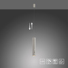 Lampa wisząca tuba szara bezprzewodowa akumulatorowa ładowana USB ATTACH Just Light 18281-40