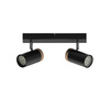 LAGOS LAMPA SUFITOWA CZARNY 2X15 GU10 KLOSZ CZARNY+DREWNIANY Candellux 92-13712