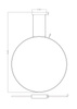 Czarna lampa wisząca pionowy pierścień o średnicy 90cm RASCAL LED 3000K Zuma Line PEN4105-90BK
