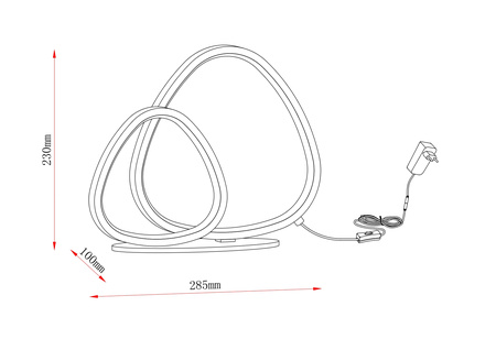 Beżowa lampka stołowa HURON LED 3000K Zuma Line 250015T2-BE