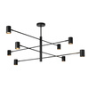 Lampa wisząca Snow 8 czarna 8xGU10 Light Prestige LP-731/8P BK