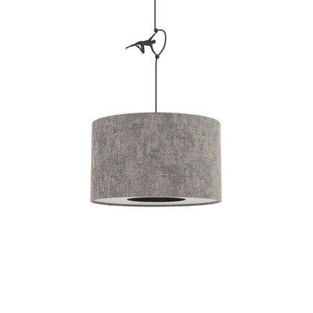 Lampa wisząca abażur z tkaniny 40cm w kolorze jedwabistego grafitu 1xE27 LAGO S Nowodvorski 11673