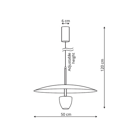 Lampa wisząca Ufo L czarna LED CCT Light Prestige LP-0408/1P L BK