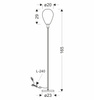 Lampa podłogowa czarna z miedzianym szklanym kloszem DENSO 20 1xG9 Candellux Studio 51-51134